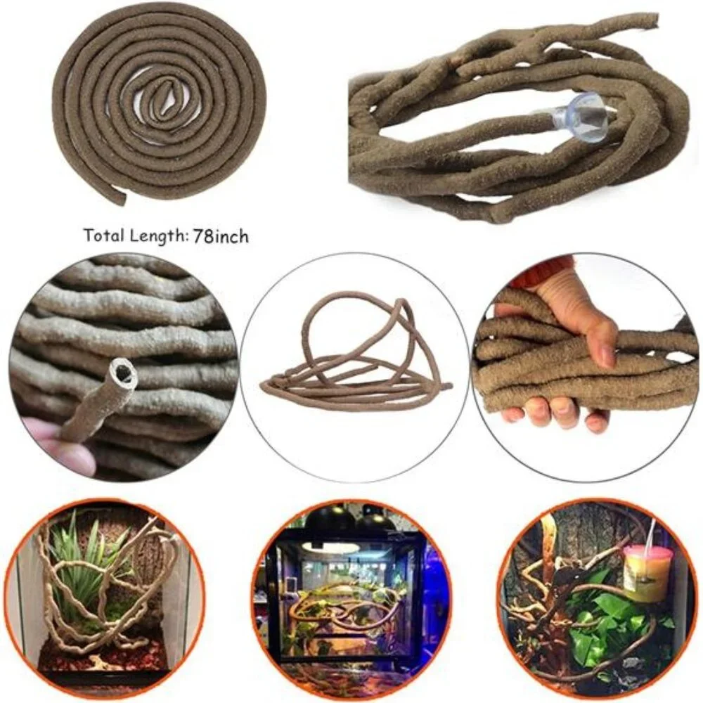 6PCS Lizard Habitat Decor,Leopard Gecko Hideout Coconut Shell Hole Hut,Bearded